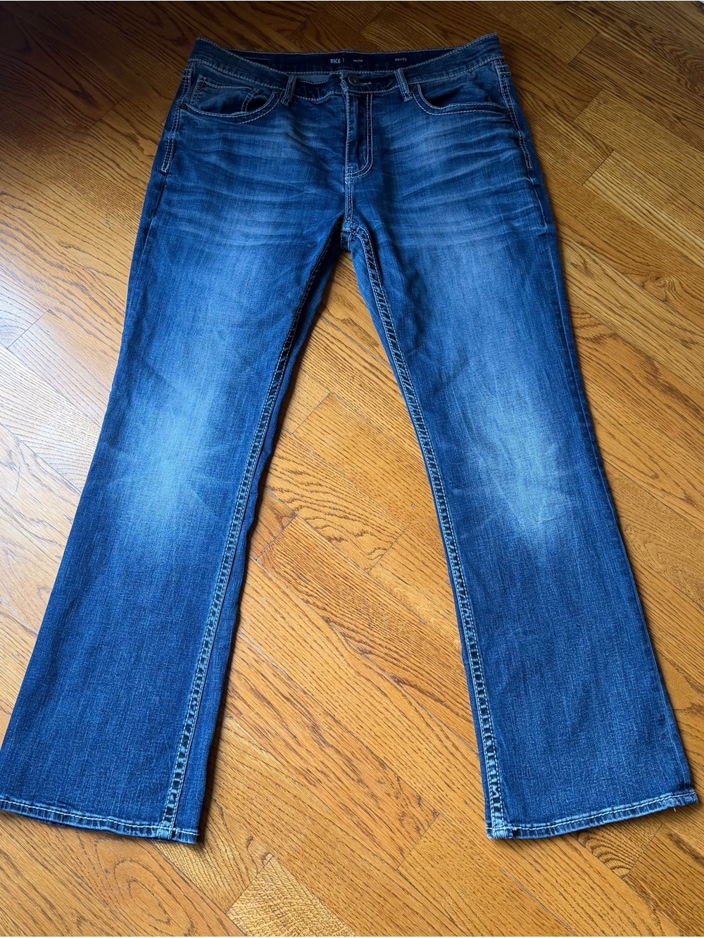 BKE Men’s Bootcut Jeans 34x32 Medium Wash Stretch Denim FPS1801R